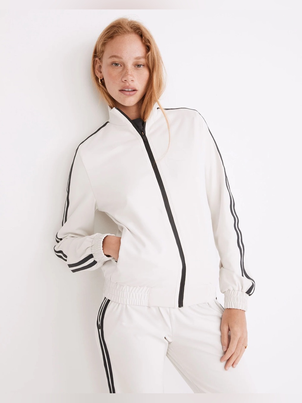Splits59 Techflex Fox Track Jacket in Vintage white/Graphite